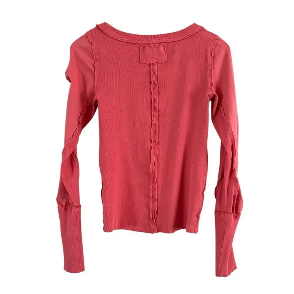 Free People We The Free Daisy Chain Cuff Ribbed Top